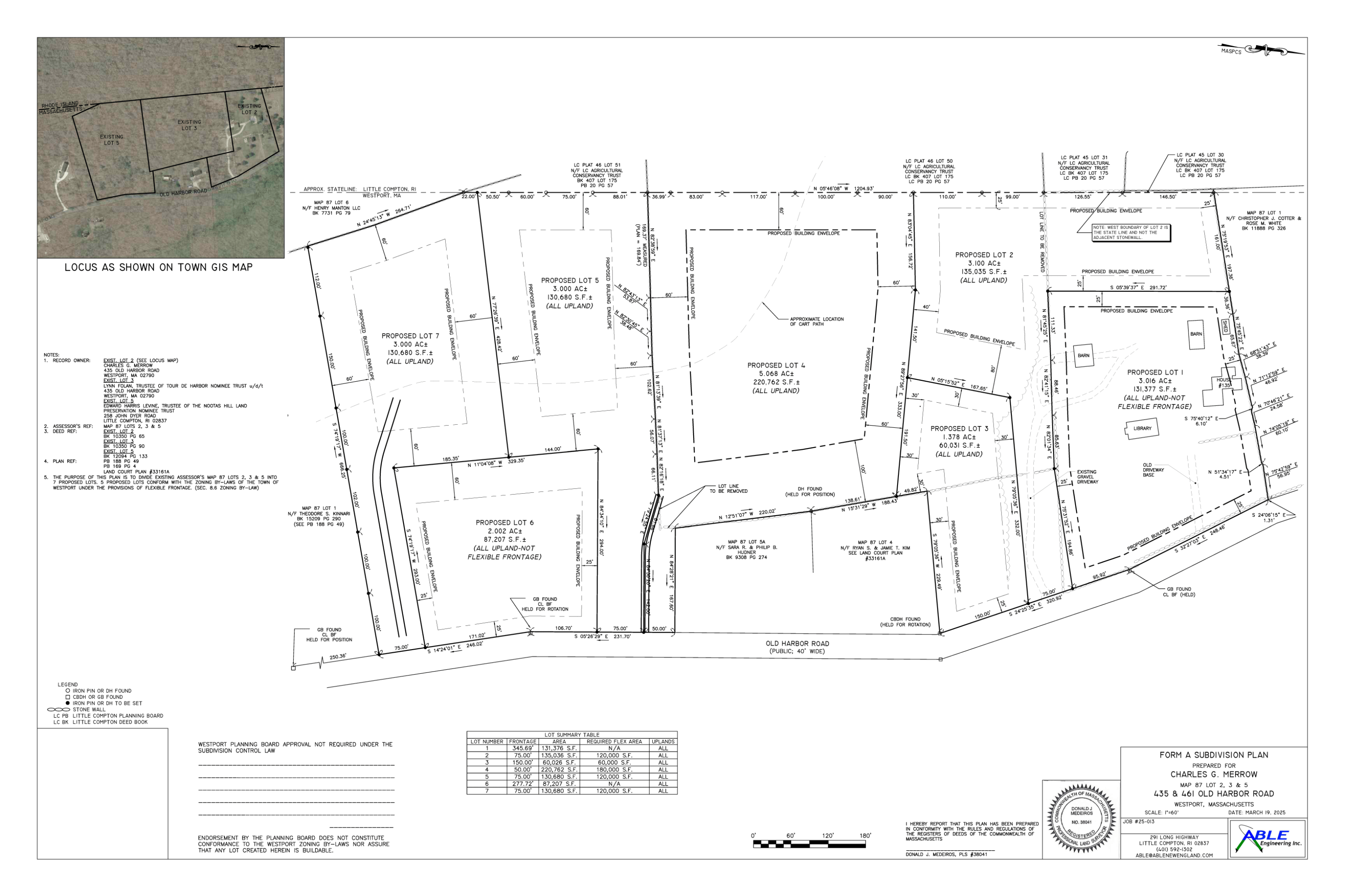 Acoaxet Estates Subdivision Plan