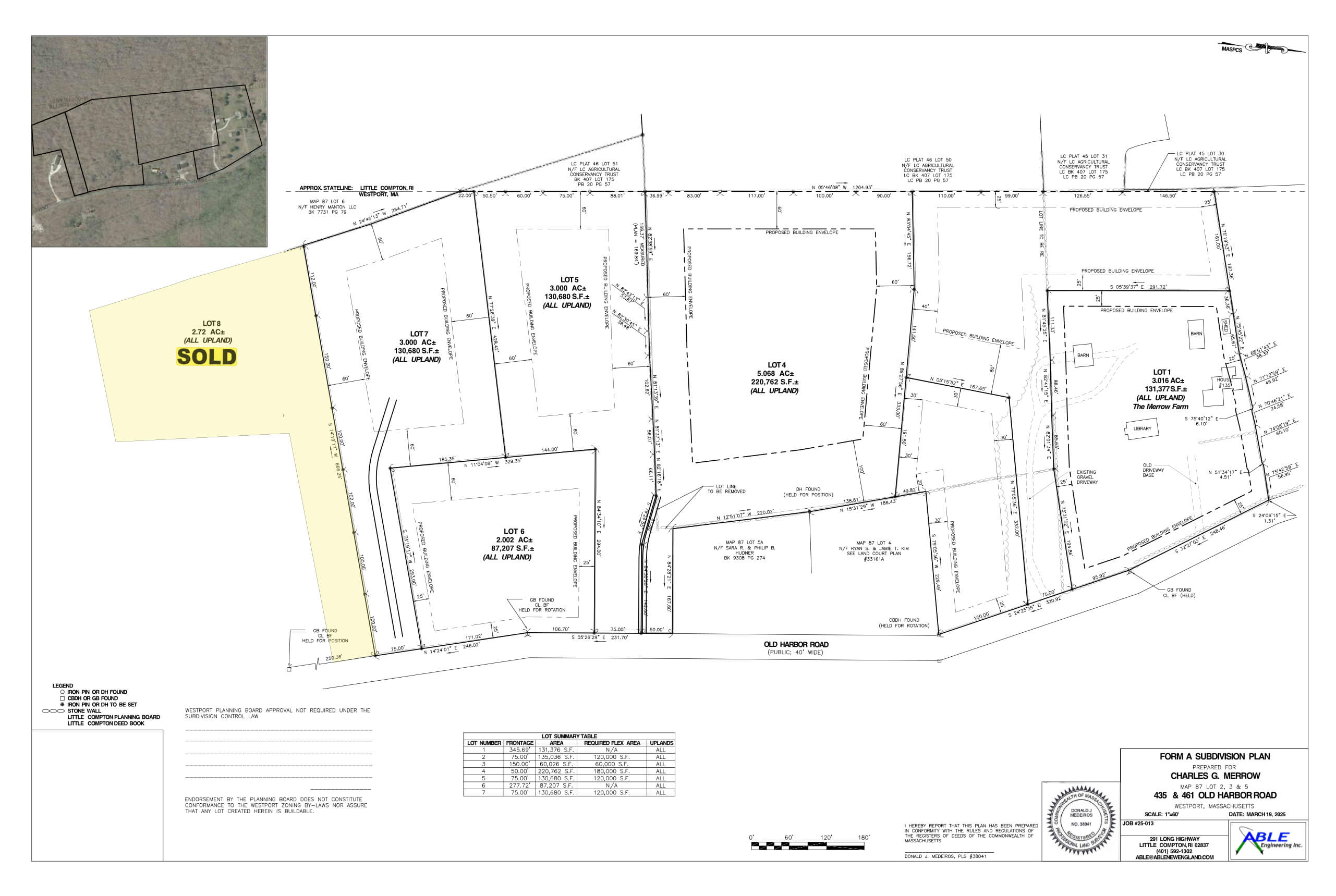 Acoaxet Estates Subdivision Plan